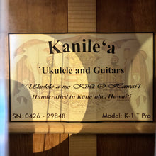 Load image into Gallery viewer, Kanile'a K-1 T Pro Tenor Ukulele #0426-29848