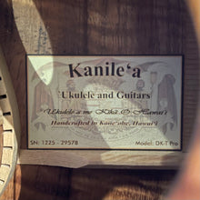 Load image into Gallery viewer, Kanileʻa DK T Pro Tenor Ukulele #1225-29578