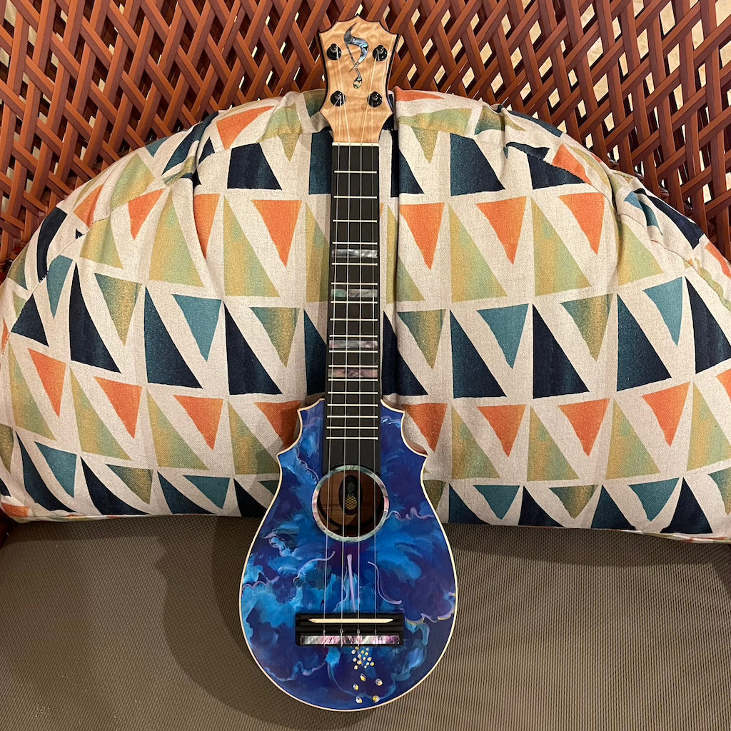 Pop's Customs Pineapple Sunday Concert Scale w/ Hibiscus Art