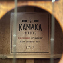 Load image into Gallery viewer, Kamaka HF-1L Soprano Long Neck Ukulele #240974