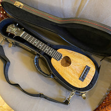 Load image into Gallery viewer, KoAloha KSM-03RP-MG Soprano Pineapple Long Neck Ukulele Royal Pikake Mango #2309031