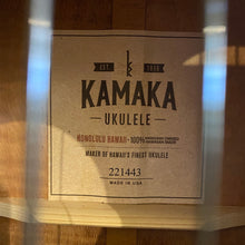 Load image into Gallery viewer, Kamaka HF-3D2I ABV Tenor Ukulele Deluxe2 Slotted Head with L.R.Baggs FIVE.O Pickup #221443
