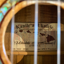 Load image into Gallery viewer, Kanileʻa KPA-C Premium Concert Ukulele #26541