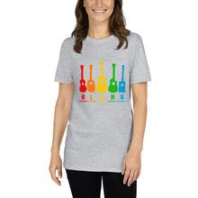 Load image into Gallery viewer, Ukulele Puapua original T-shirt &quot;Rainbow&quot; Women&#39;s [5 colors]
