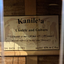 Load image into Gallery viewer, Kanile'a KPA-M C Mango Concert Pro Ukulele #0426-29883
