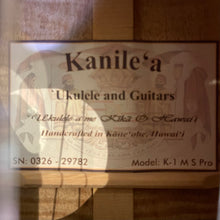 Load image into Gallery viewer, -LIMITED ITEM - Kanileʻa K-1 M S Pro Mango Soprano Ukulele #0326-29782
