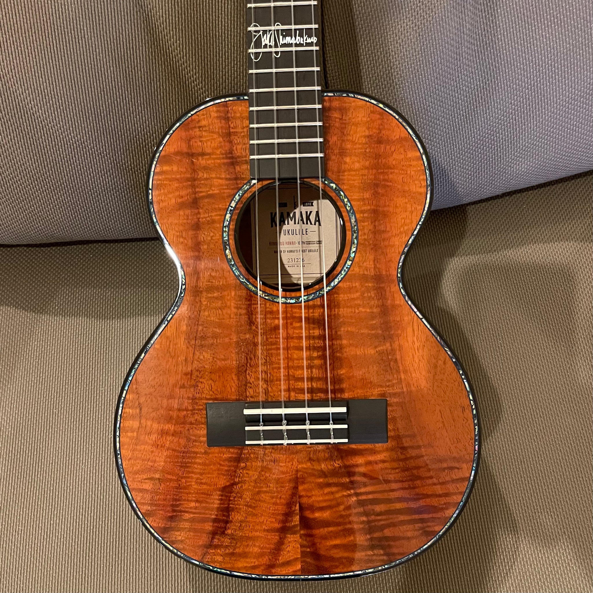 Kamaka HF-3D4i Jake Blue Deluxe Tenor Ukulele #231236 – Ukulele Puapua