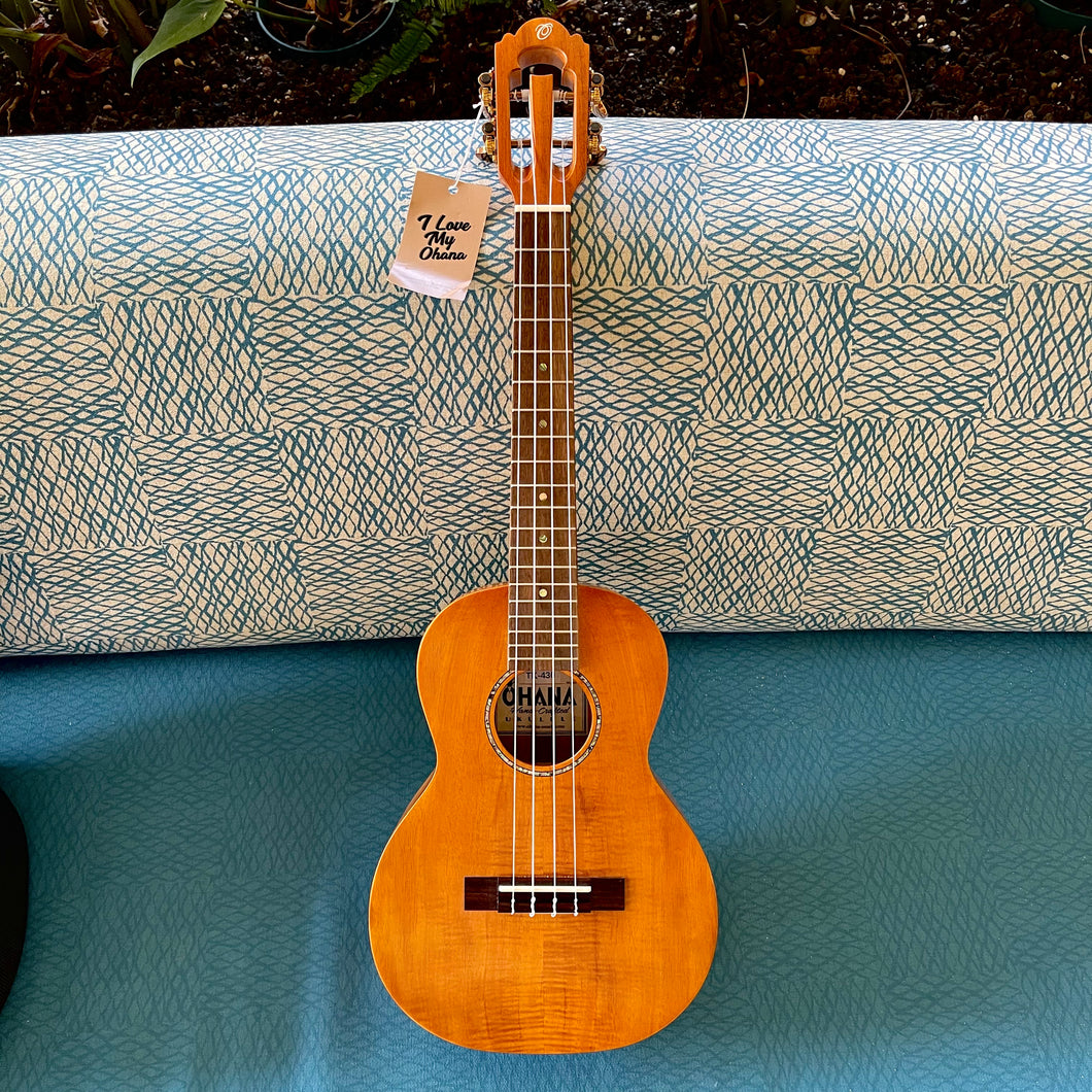 Ohana TK-430 Solid Hawaiian Koa Tenor Ukulele #2408033