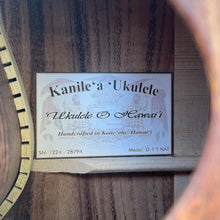 Load image into Gallery viewer, Kanile&#39;a D-1 T Natural Tenor Ukulele #1224-28794
