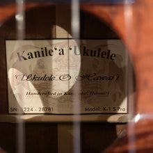 Load image into Gallery viewer, Kanileʻa K-1 S Pro Soprano Ukulele #1224-29781
