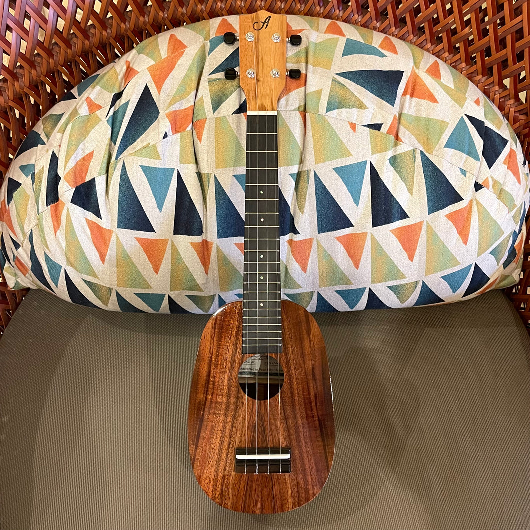 Ana'ole ASLP Soprano Pineapple Long Neck Ukulele #27111124