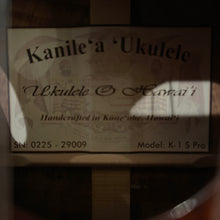 Load image into Gallery viewer, Kanileʻa K-1 S Pro Soprano Ukulele #0225-29009
