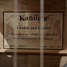 Load image into Gallery viewer, Kanile&#39;a &#39;Ilikai Tenor Ukulele #0925-29277
