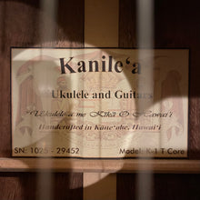 Load image into Gallery viewer, Kanile&#39;a K-1 T Core Tenor Ukulele #1025-29452
