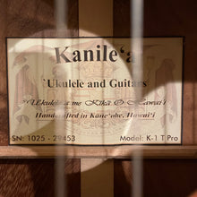 Load image into Gallery viewer, Kanile&#39;a K-1 T Pro Tenor Ukulele #1025-29453
