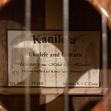 Load image into Gallery viewer, Kanile&#39;a K-1 C Core Concert Ukulele #0825-29368
